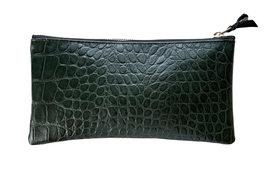 Metallic Crocodile Embossed Square Bag With Coin Purse for Women