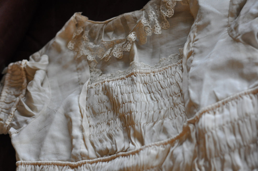 repurposing a vintage wedding dress into silk flower pins – CrystalynKae