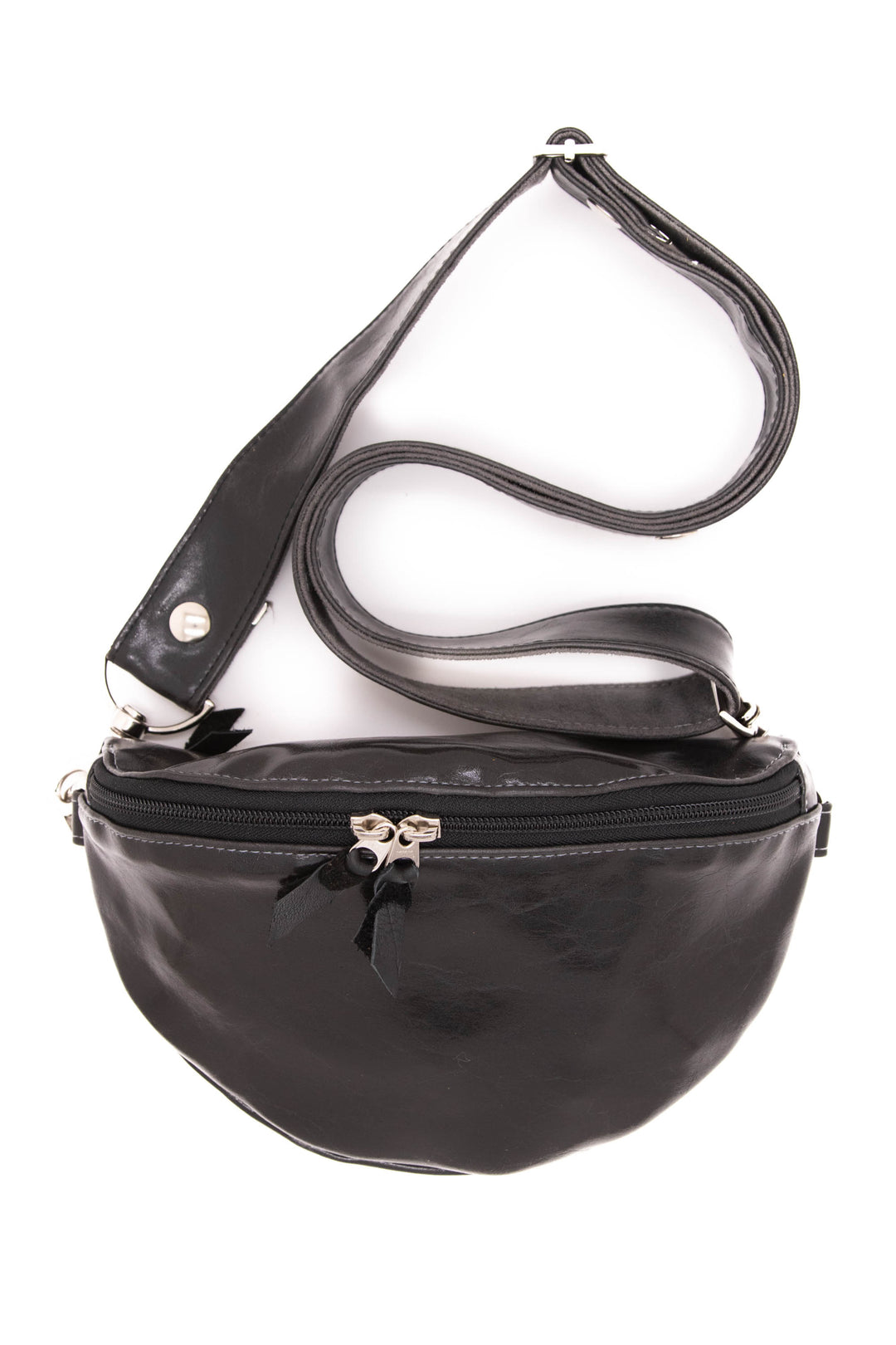 OSLEI Leather Chain Belt Bag for Women Crossbody Waist Purse Fanny