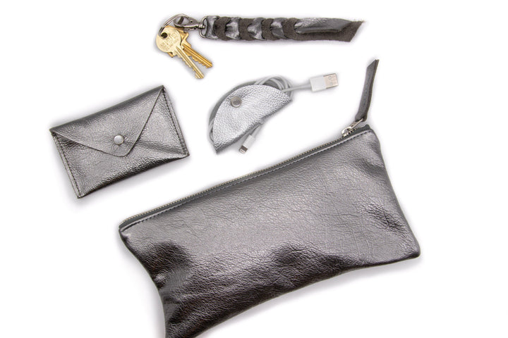 Large Valet pouch -  Recycled Leather