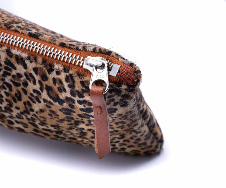 Small Valet Zipper Pouch from Leather#color_leopard-ponyhair